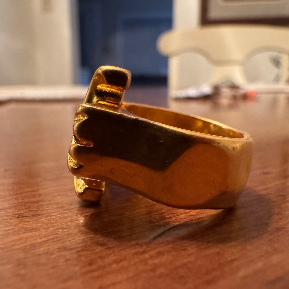 Tory Burch Gold Baroque Ring - Picture 6 of 9